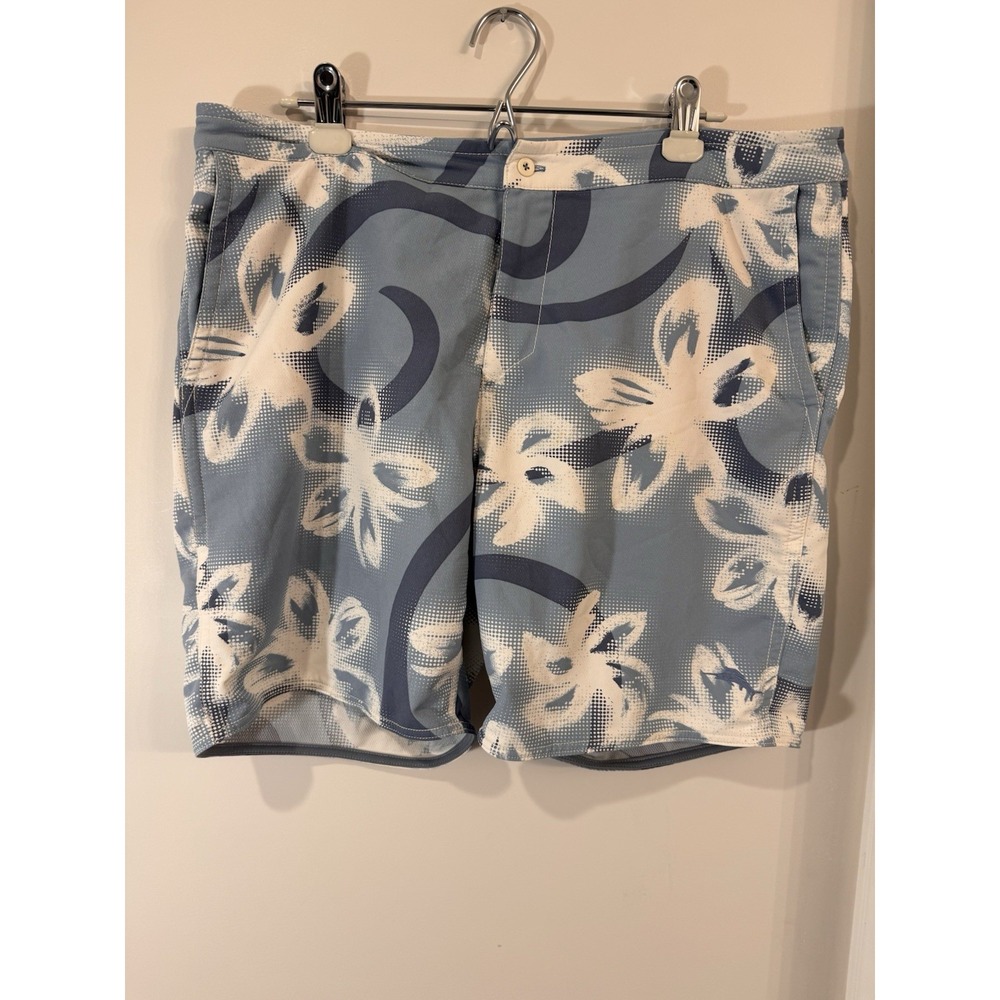 Tommy Bahama Relax Lined Swim Trunks Boardshorts Mens Size 36 Blue Floral